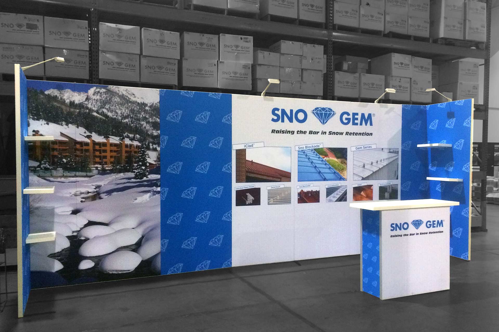 Sno Gem Trade Show Booth - Angled Sno Gem Trade Show Booth - Angled