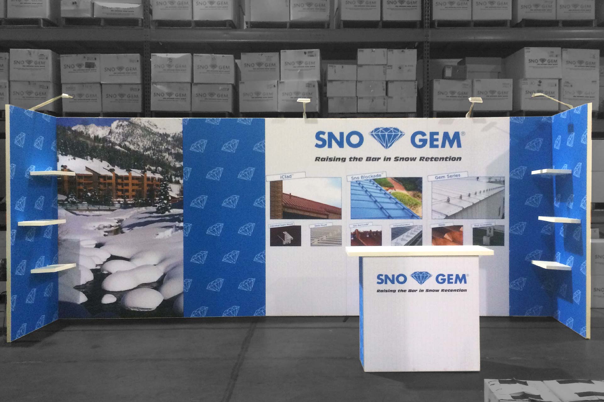 Sno Gem Trade Show Booth - Front Sno Gem Trade Show Booth - Front