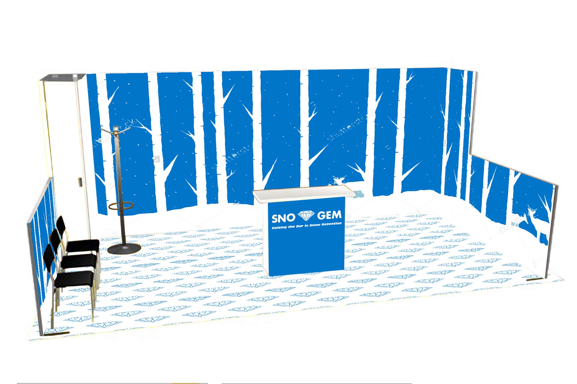 Sno Gem Trade Show Booth - Concept 1 Sno Gem Trade Show Booth - Concept 1
