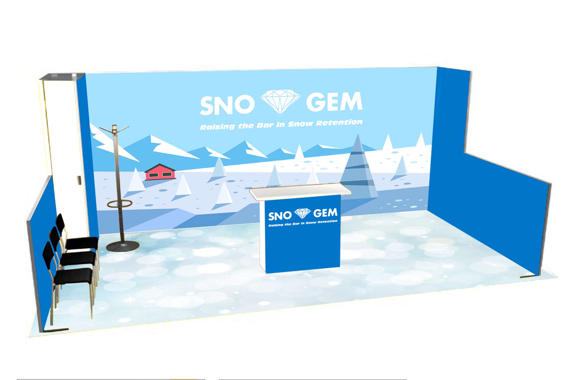 Sno Gem Trade Show Booth - Concept 2 Sno Gem Trade Show Booth - Concept 2